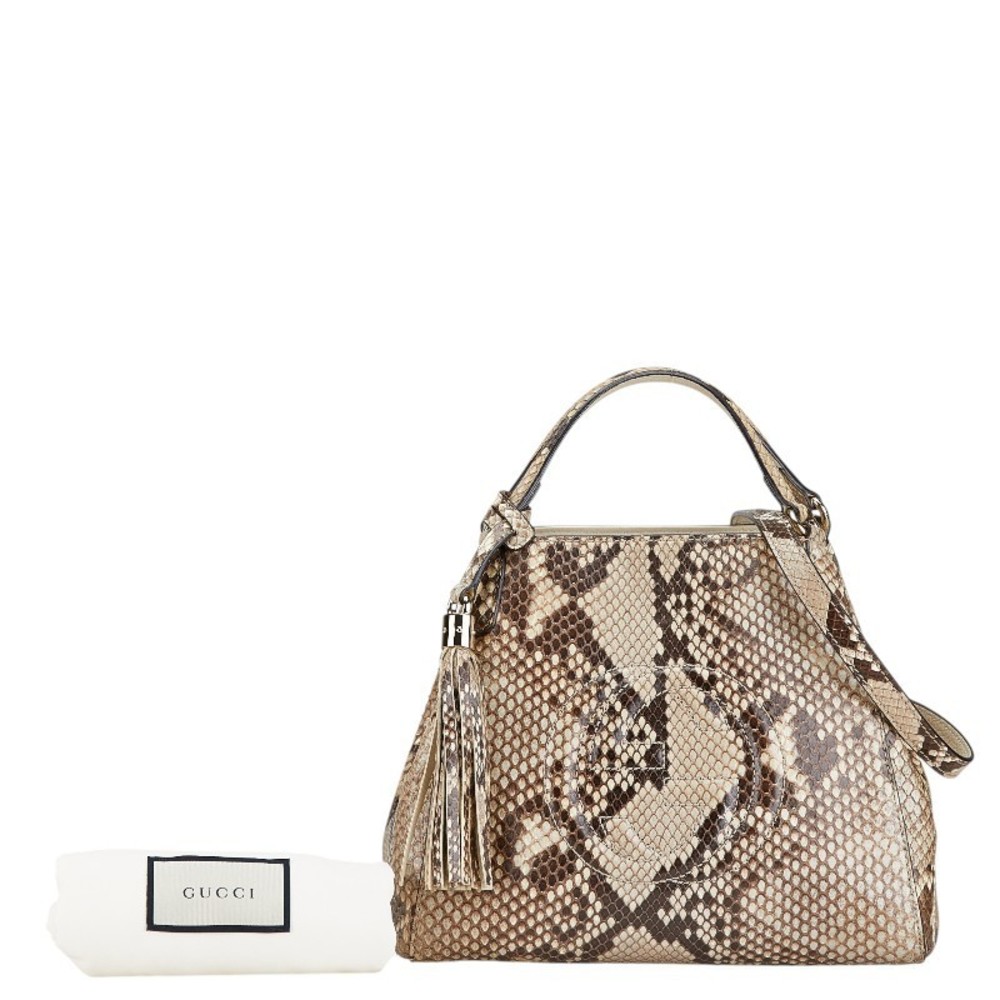Gucci Soho Python Embossed Leather Handbag Should… - image 7